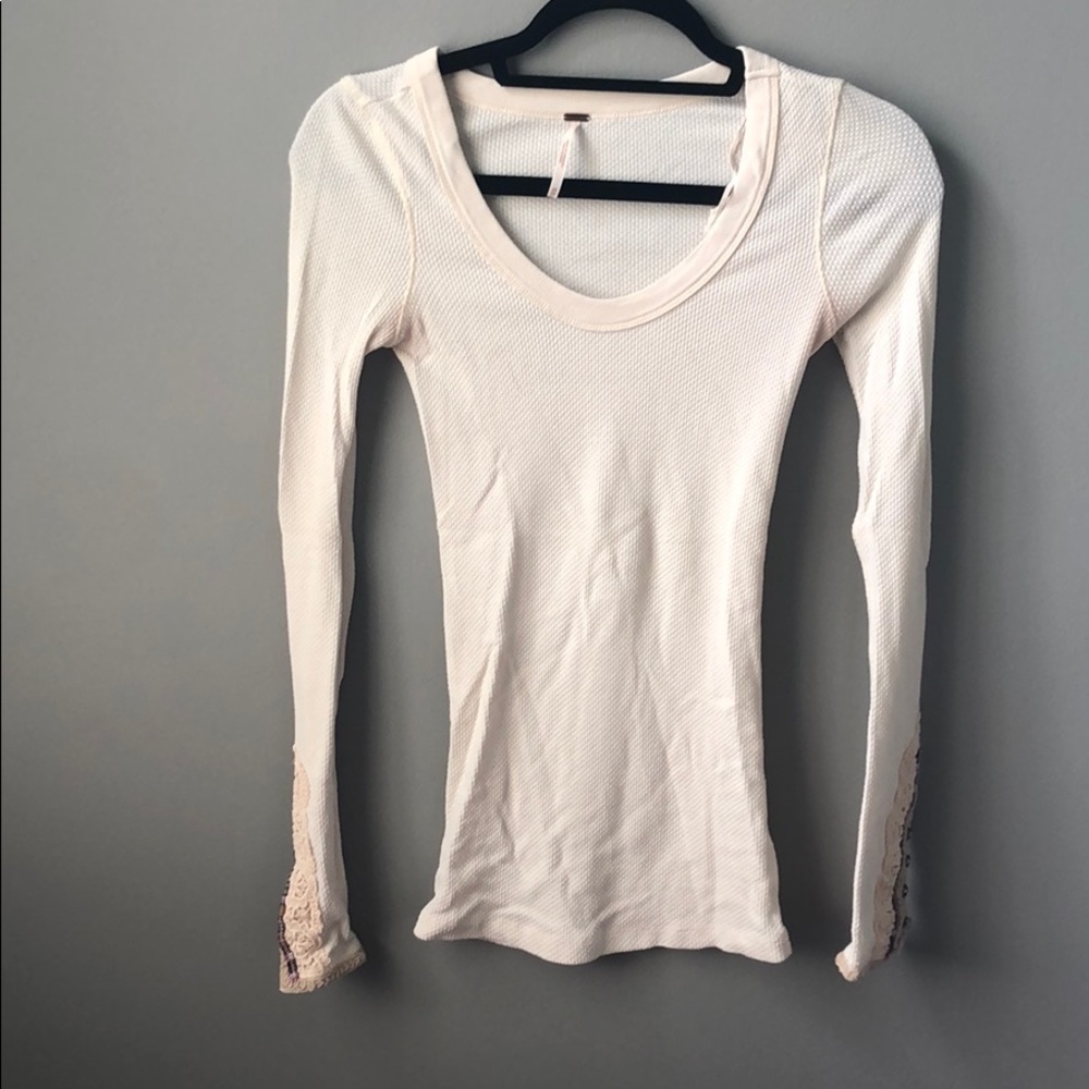 Free People waffle knit top